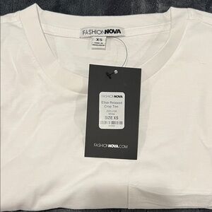 Elisa Relaxed White Crop Tee